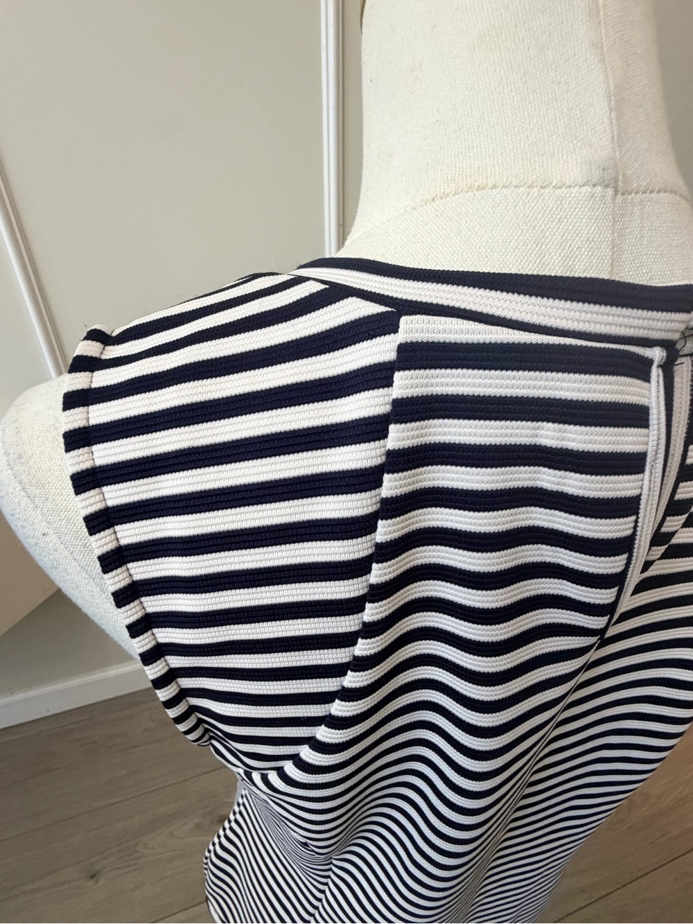Monteau Navy & White Sleeveless Striped Midi Dress - Picture 5 of 8